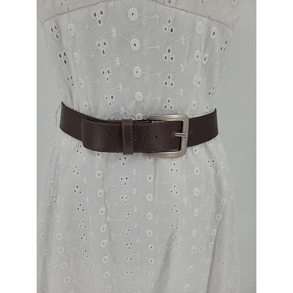 White Babydoll Halter Dress Bridal Euro Summer Milkmaid Y2K Coastal Cowgirl SZ 7 - Picture 5 of 13
